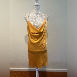 Yellow Satin Dress